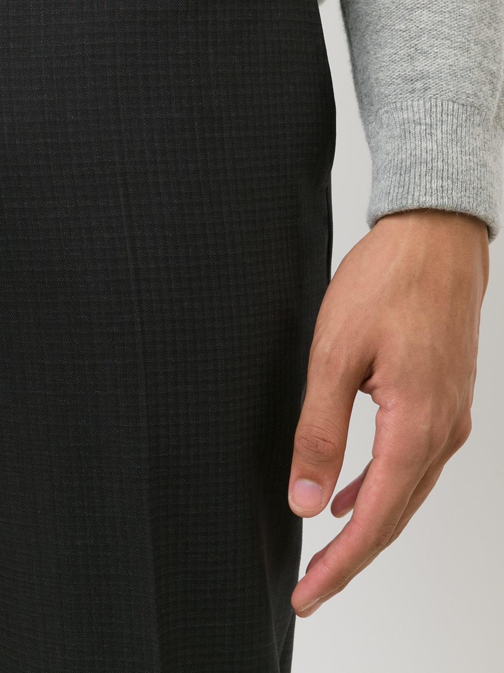 light checked two-piece suit