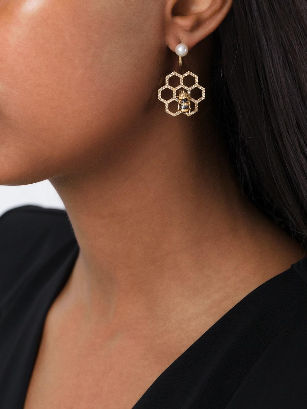 honeycomb earring