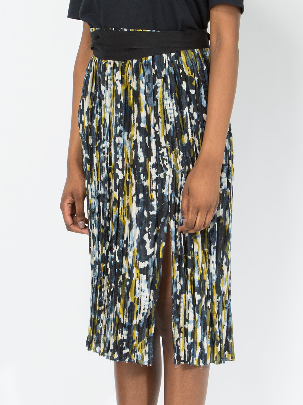 printed pleated skirt