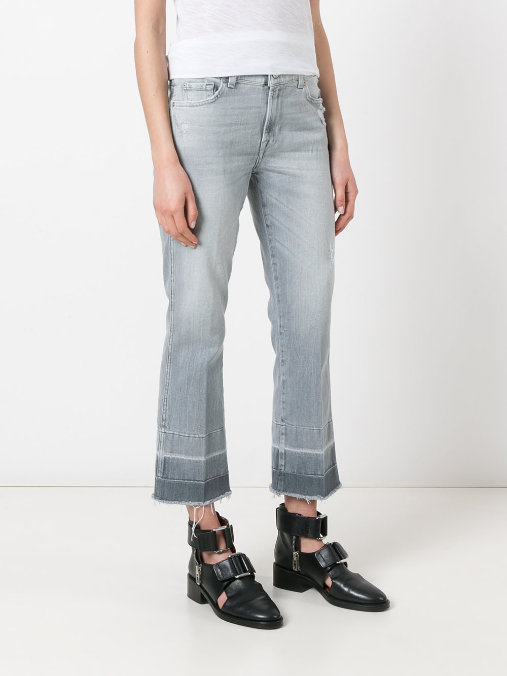 Cropped Boot Unrolled牛仔裤