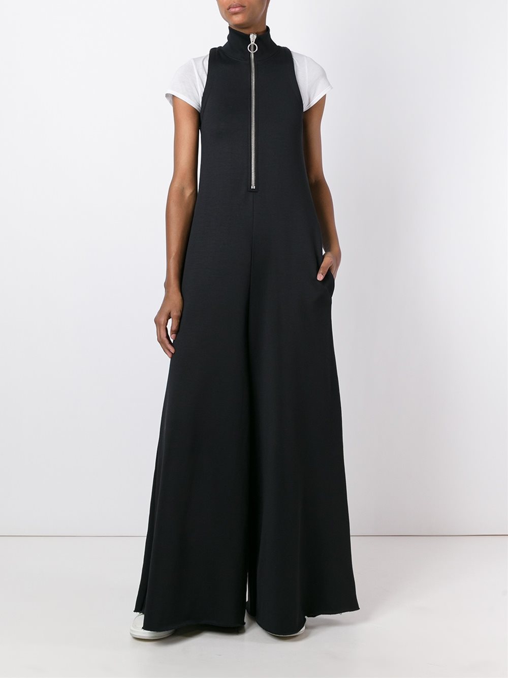 high neck wide-legged jumpsuit