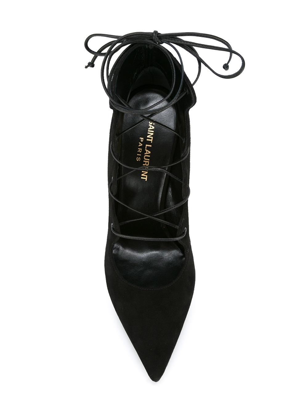 'Paris' lace-up pumps