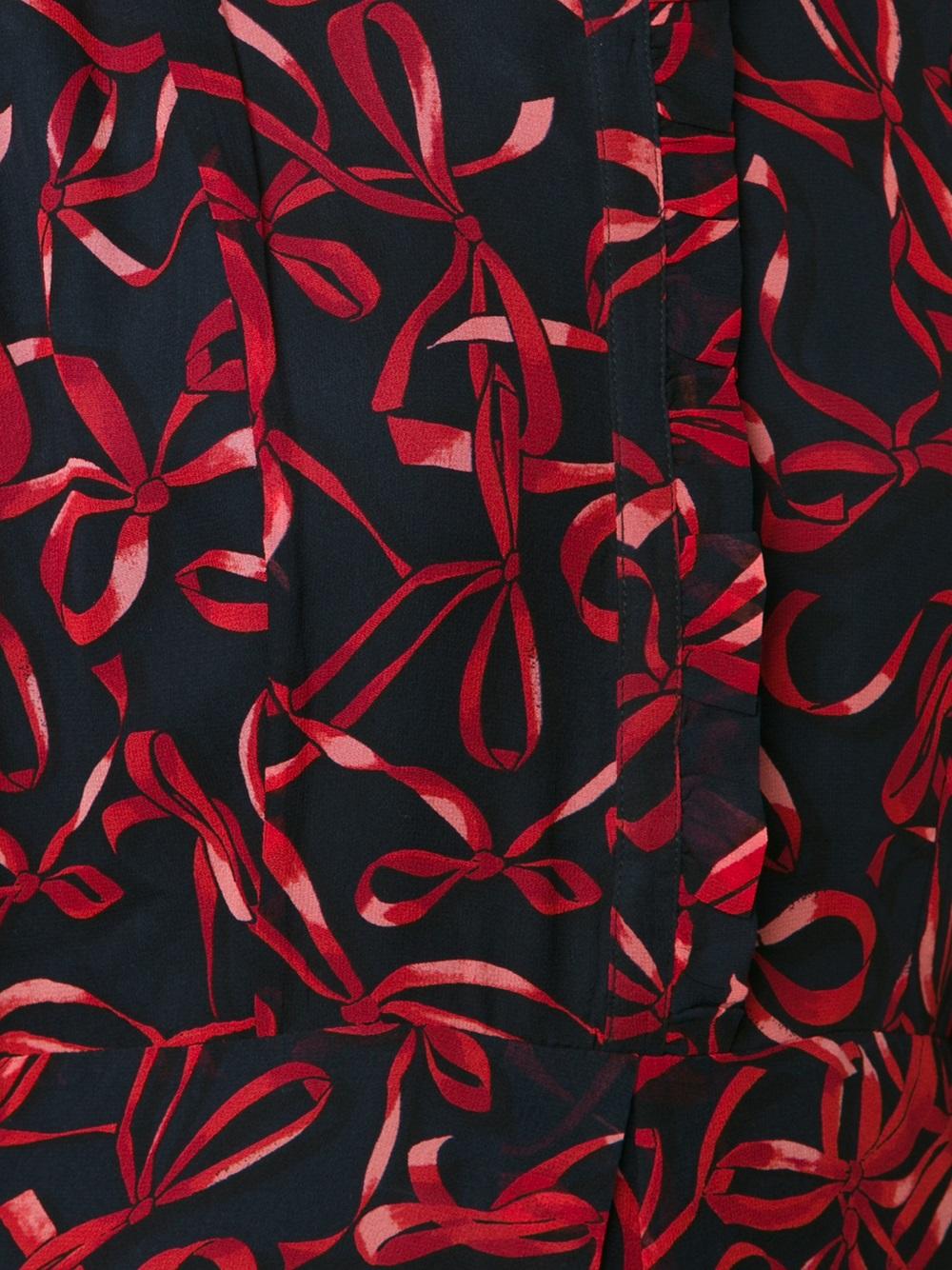 bow print dress