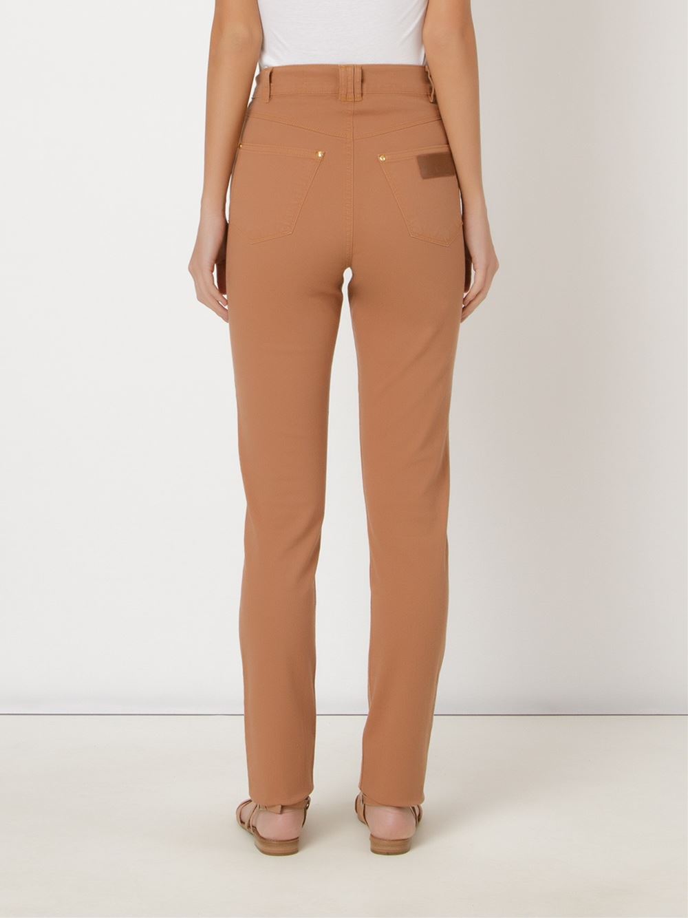high waist skinny trousers