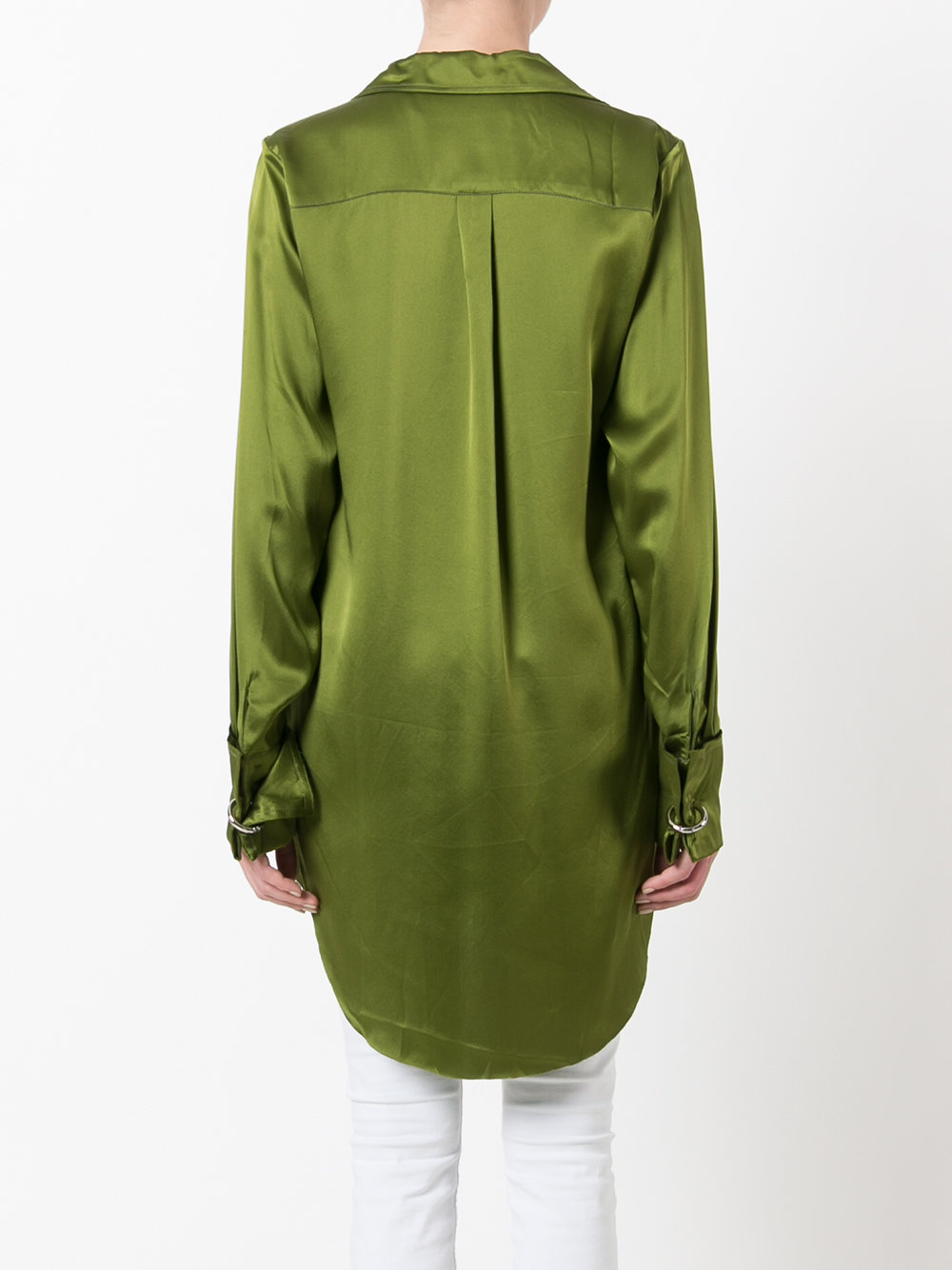 satin oversized shirt