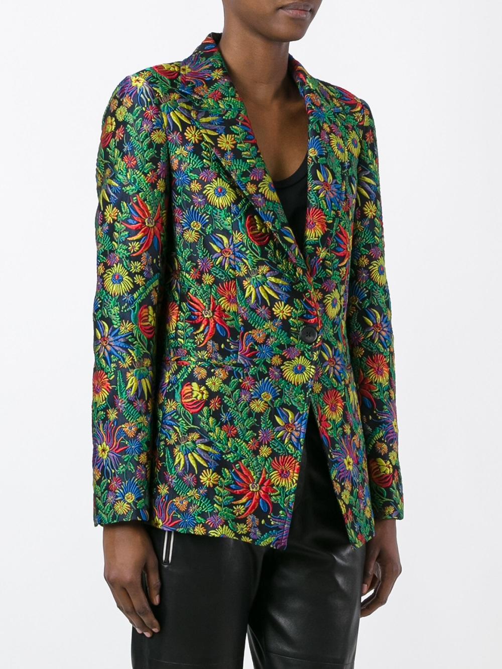 floral detail blazer