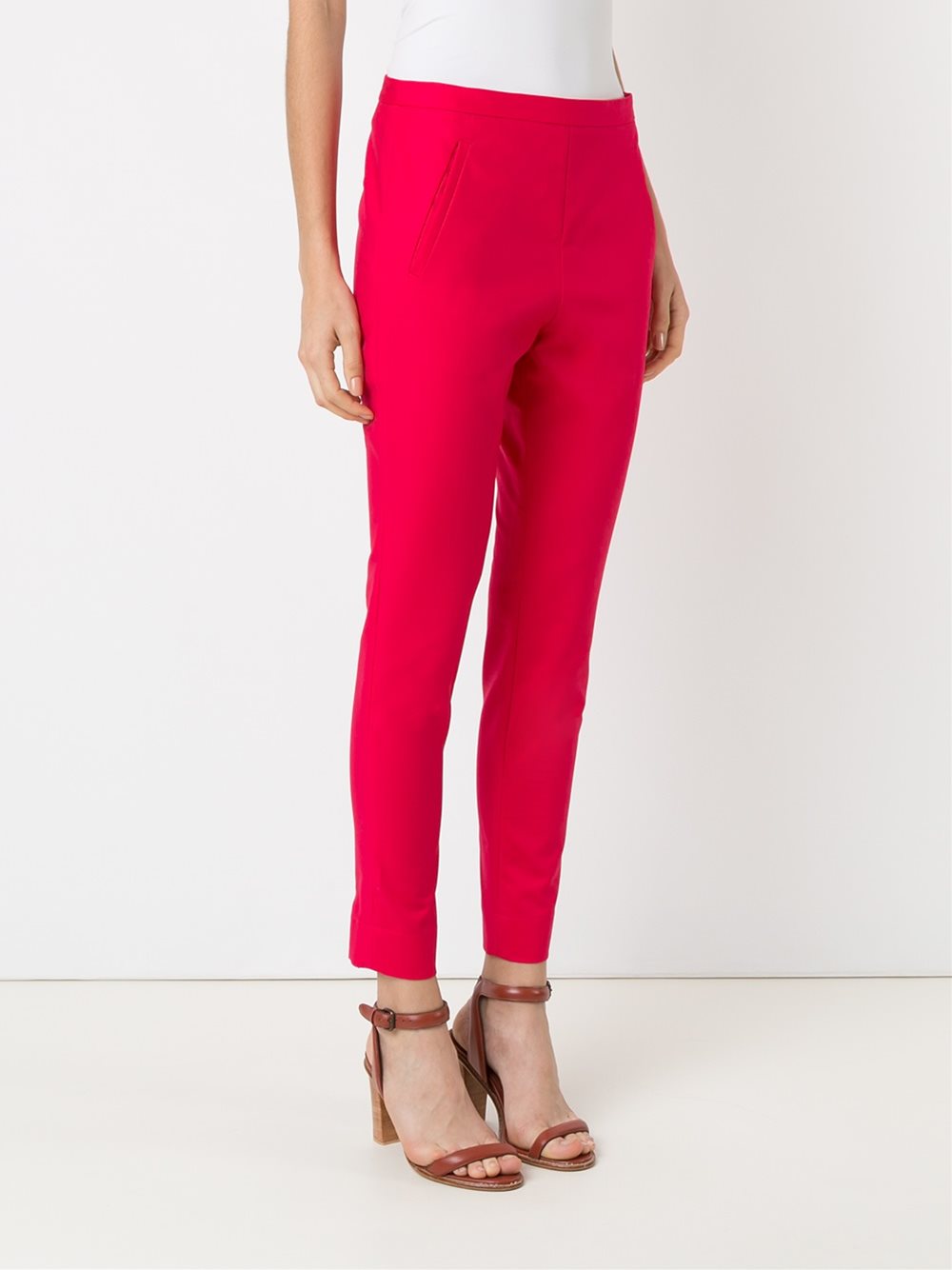 high-waisted trousers
