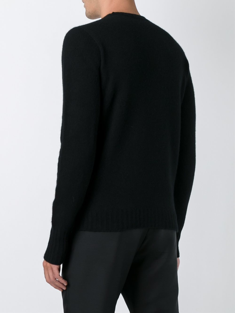 crew neck fine knit jumper