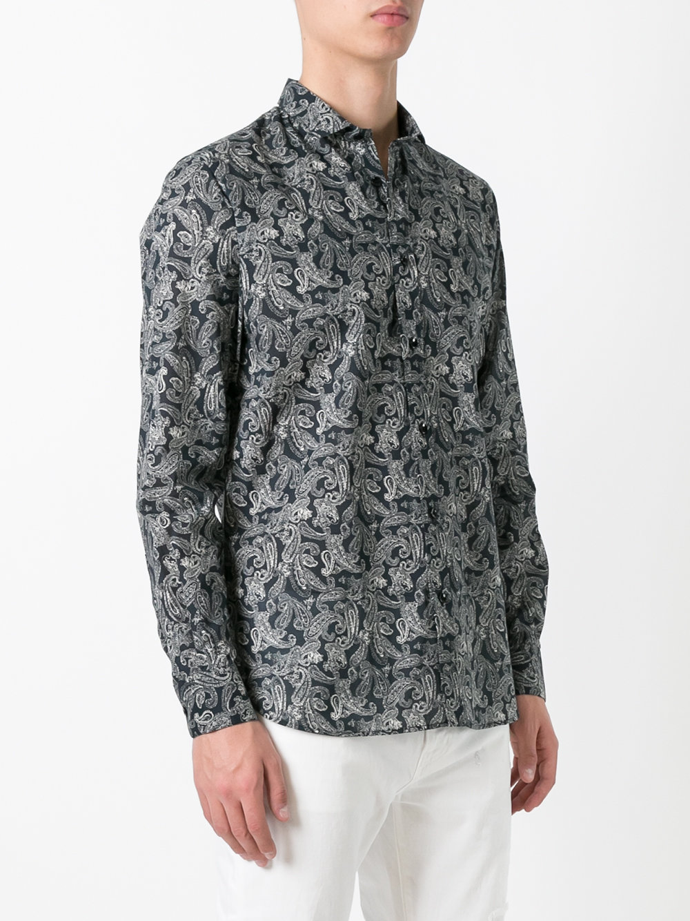 paisley patterned shirt