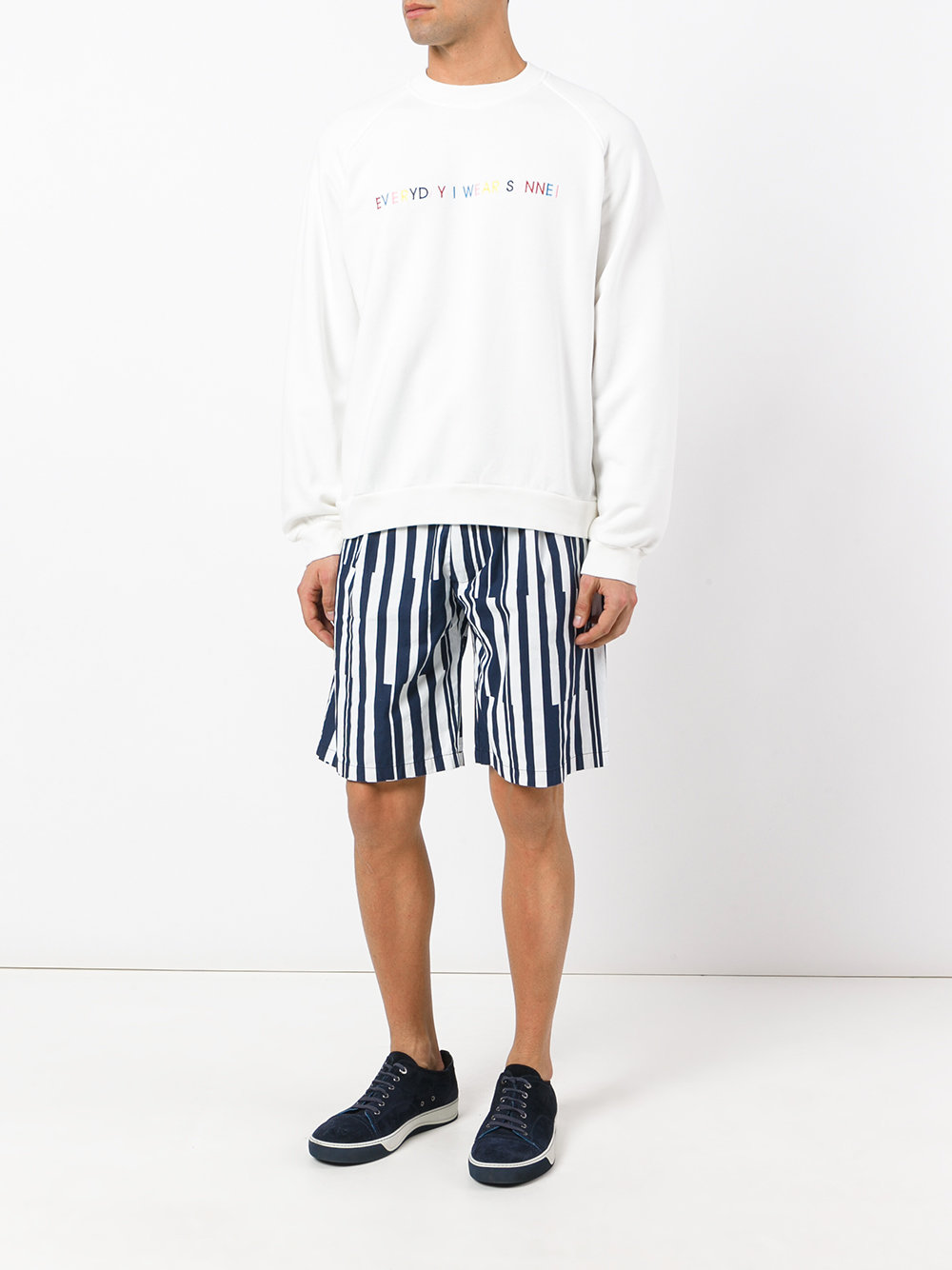multi stripe shorts