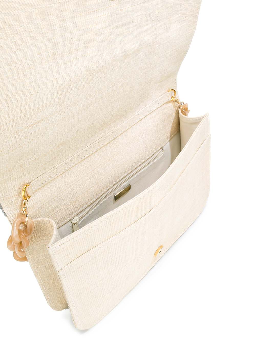 woven detail clutch