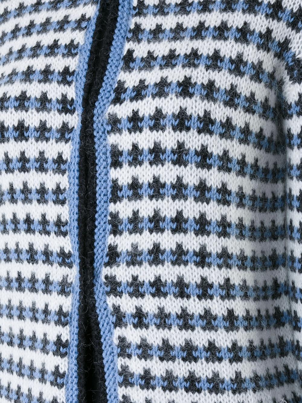 jacquard button down cardigan