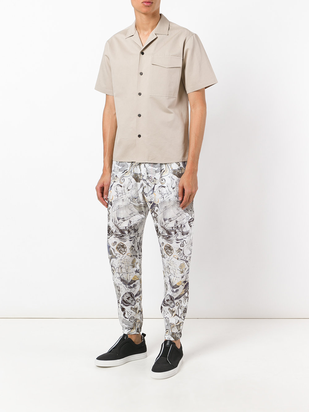nautical print trousers