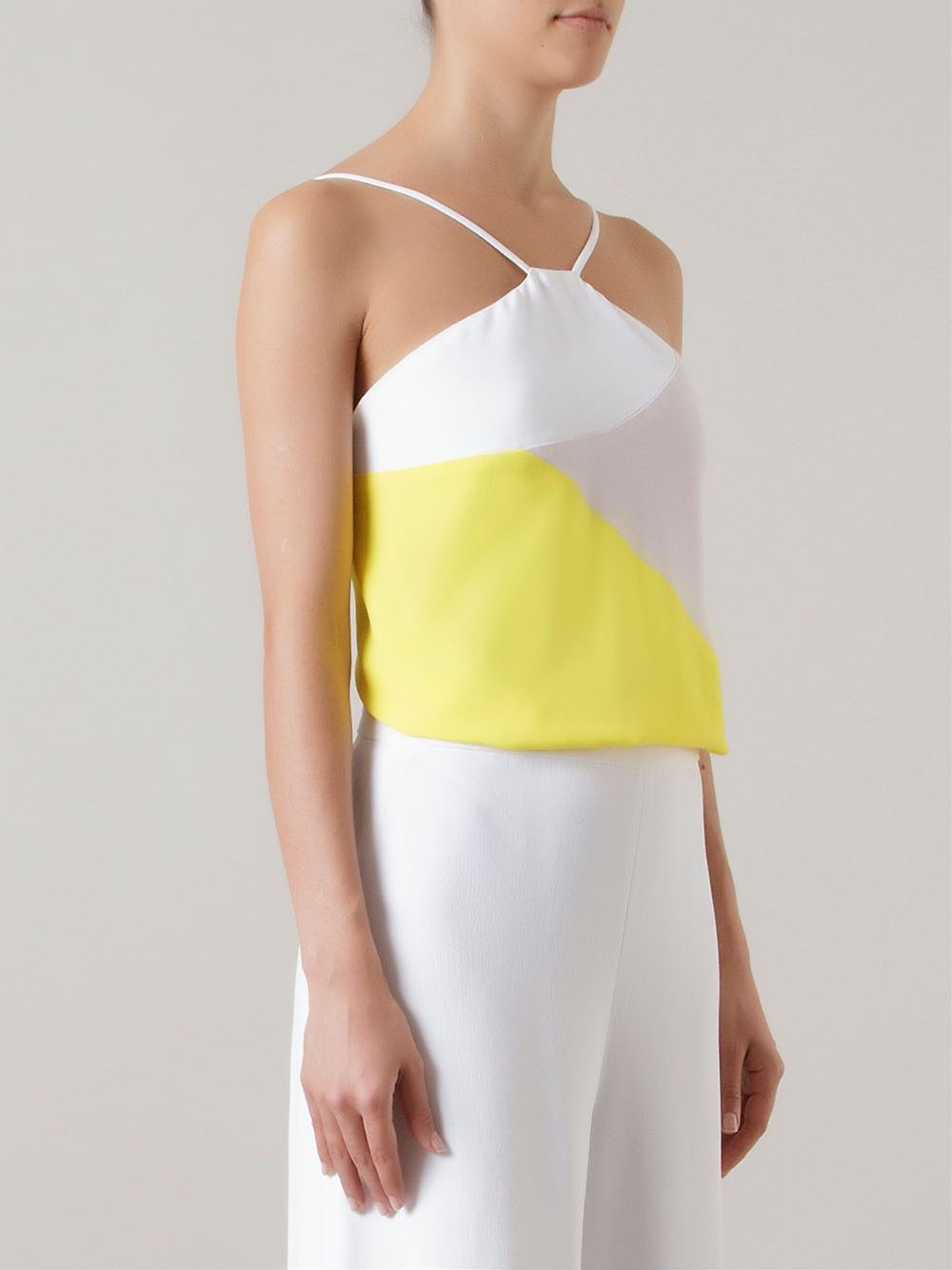 halterneck geometric printed body