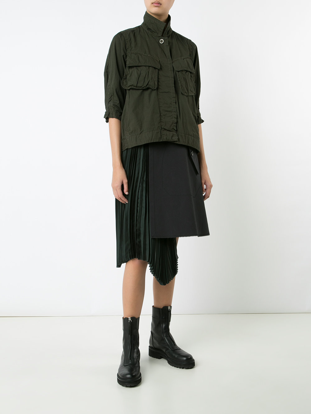 cropped military jacket