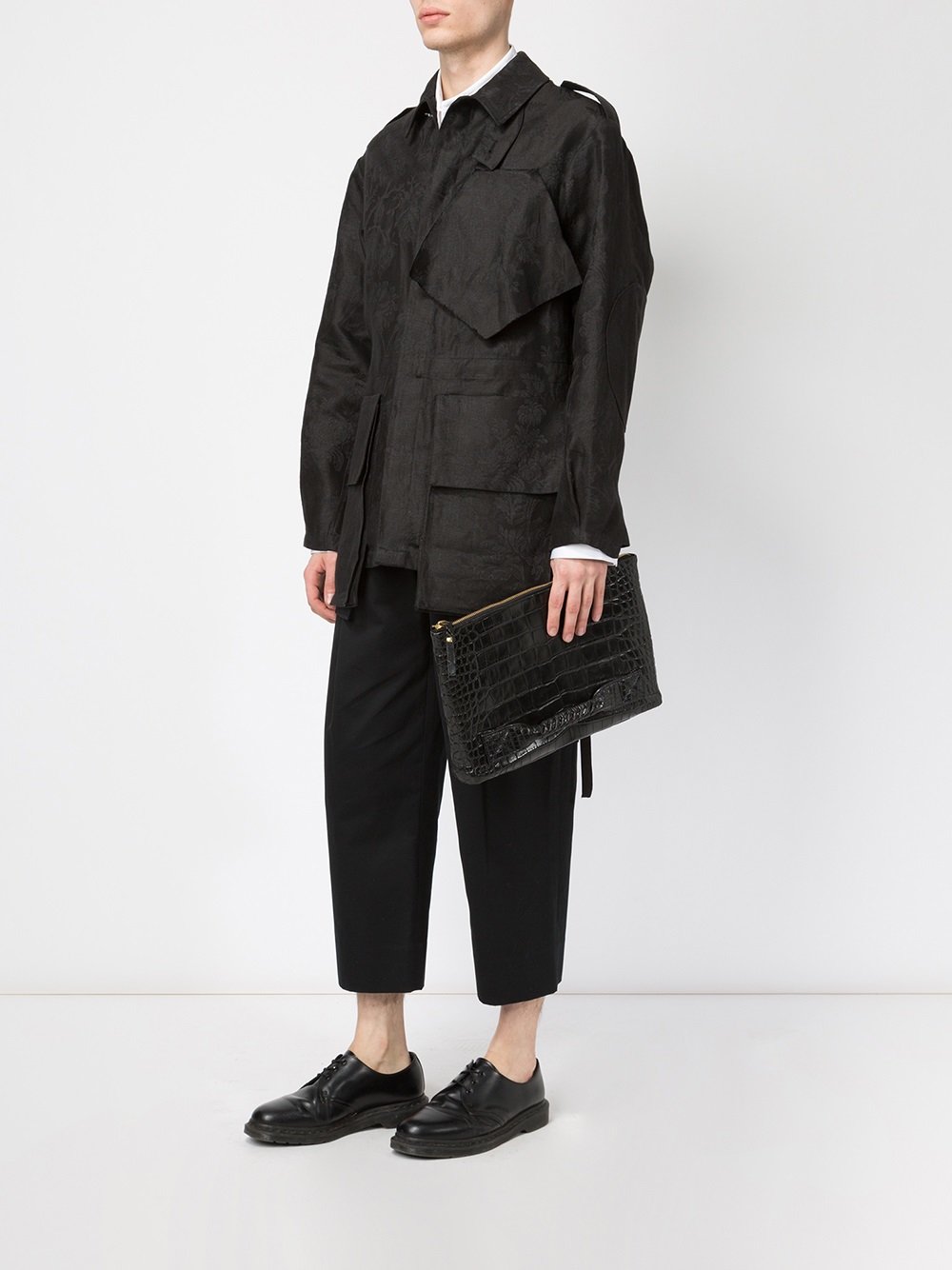top zip clutch