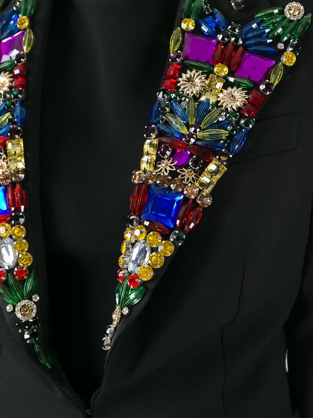 rhinestone lapel blazer