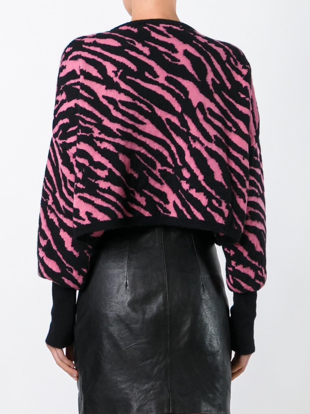 zebra pattern sweater