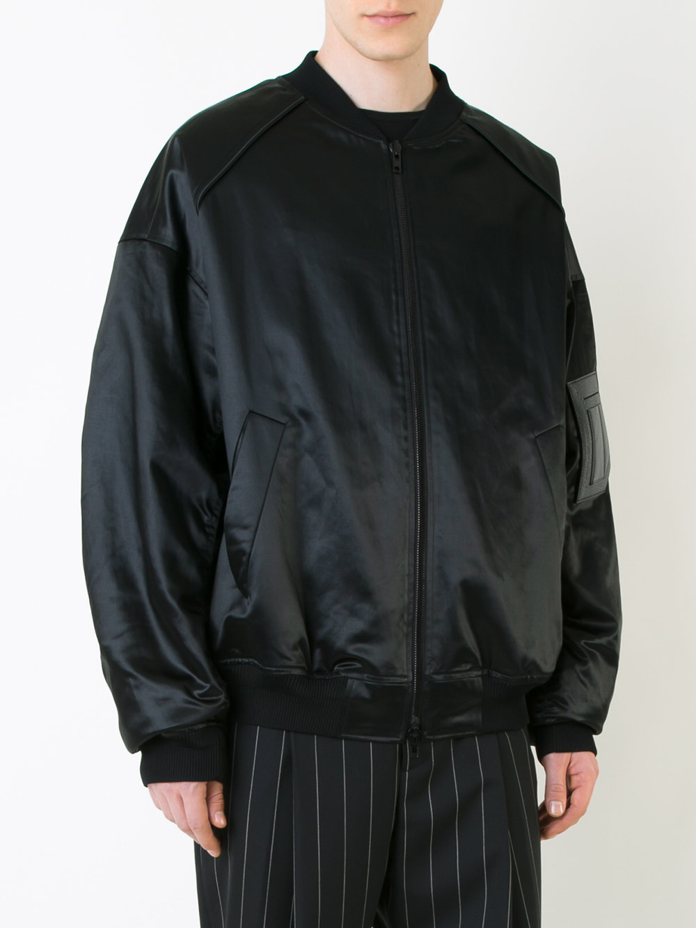 slogan back bomber jacket