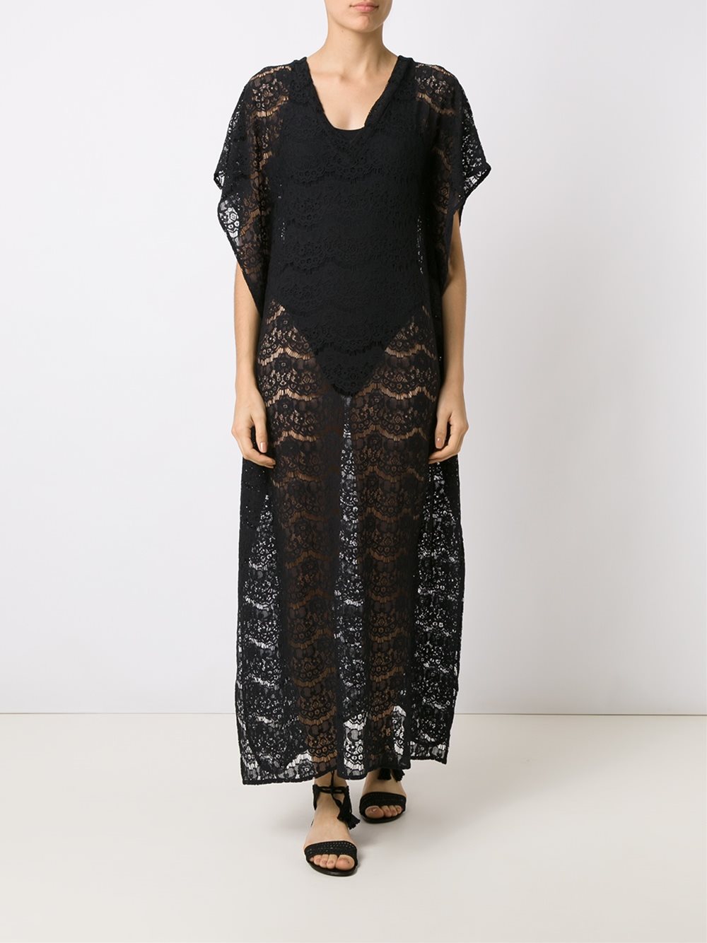 long lace kaftan