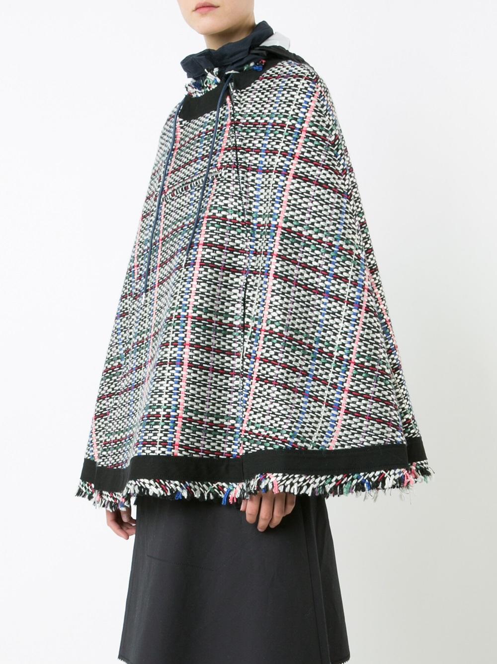 tweed poncho