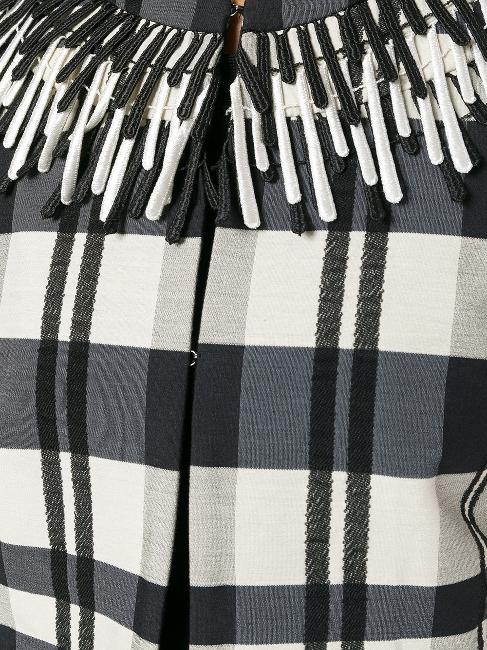 checked cropped jacket 