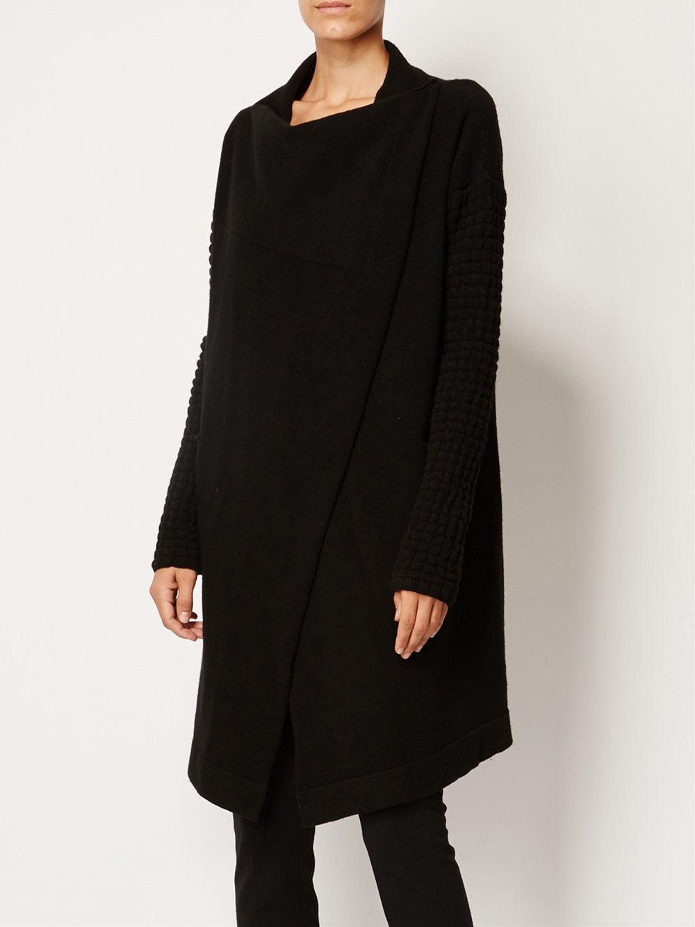 wrap detail cardi-coat