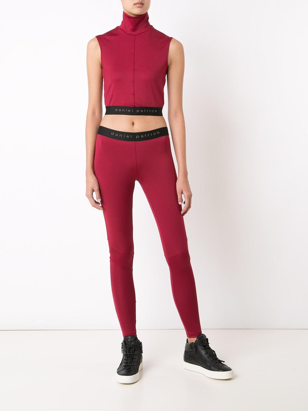 funnel neck cropped top