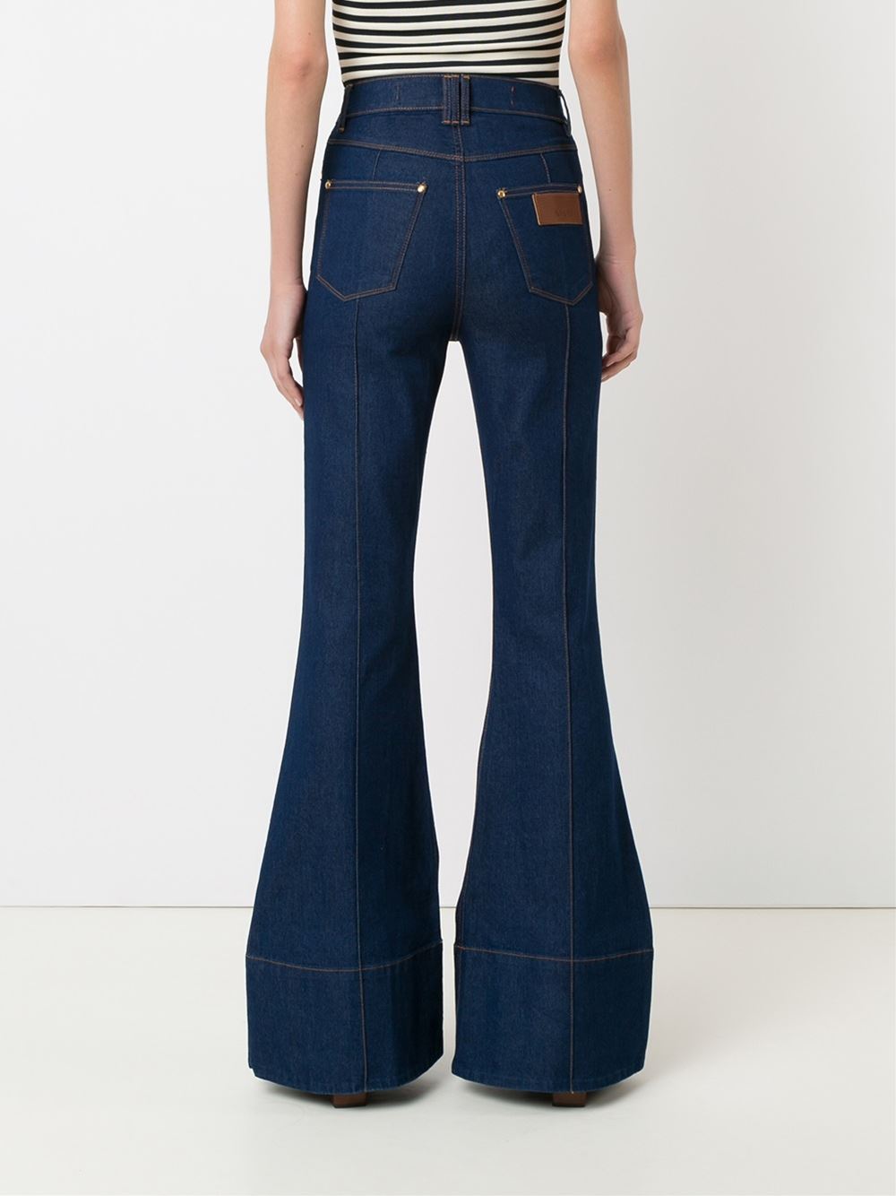 high waist flared jeans
