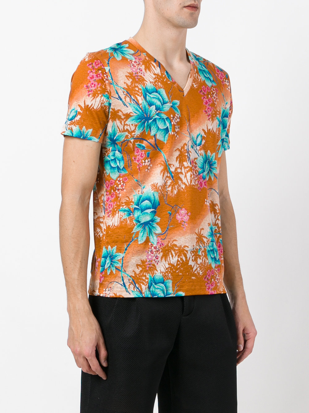 tropical print T-shirt