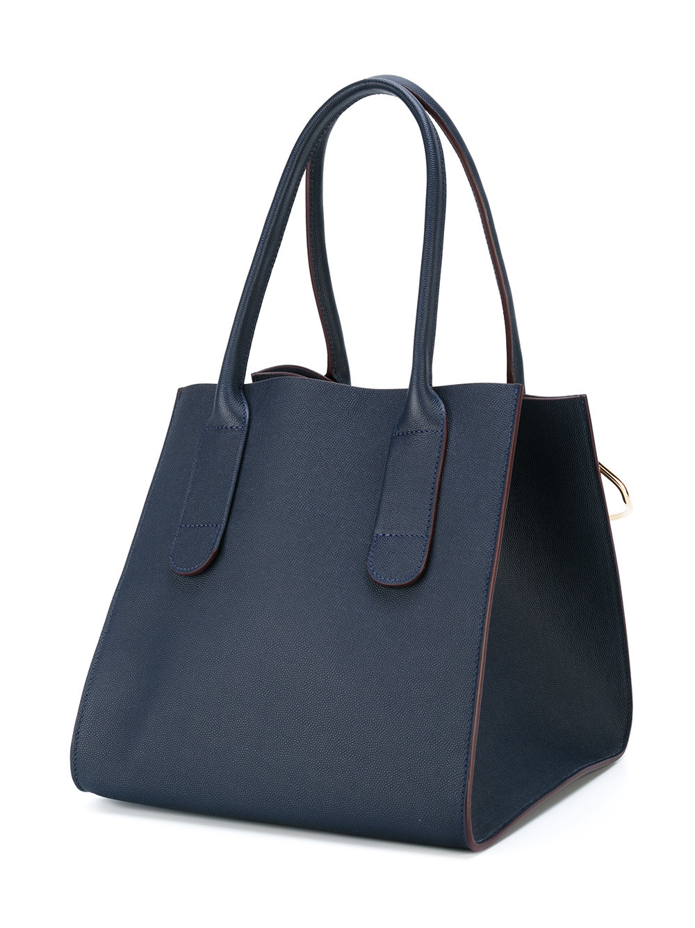 tote bag with gold tone detail