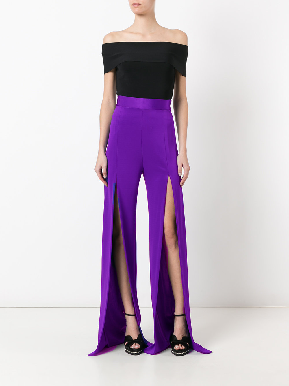 thigh split trousers