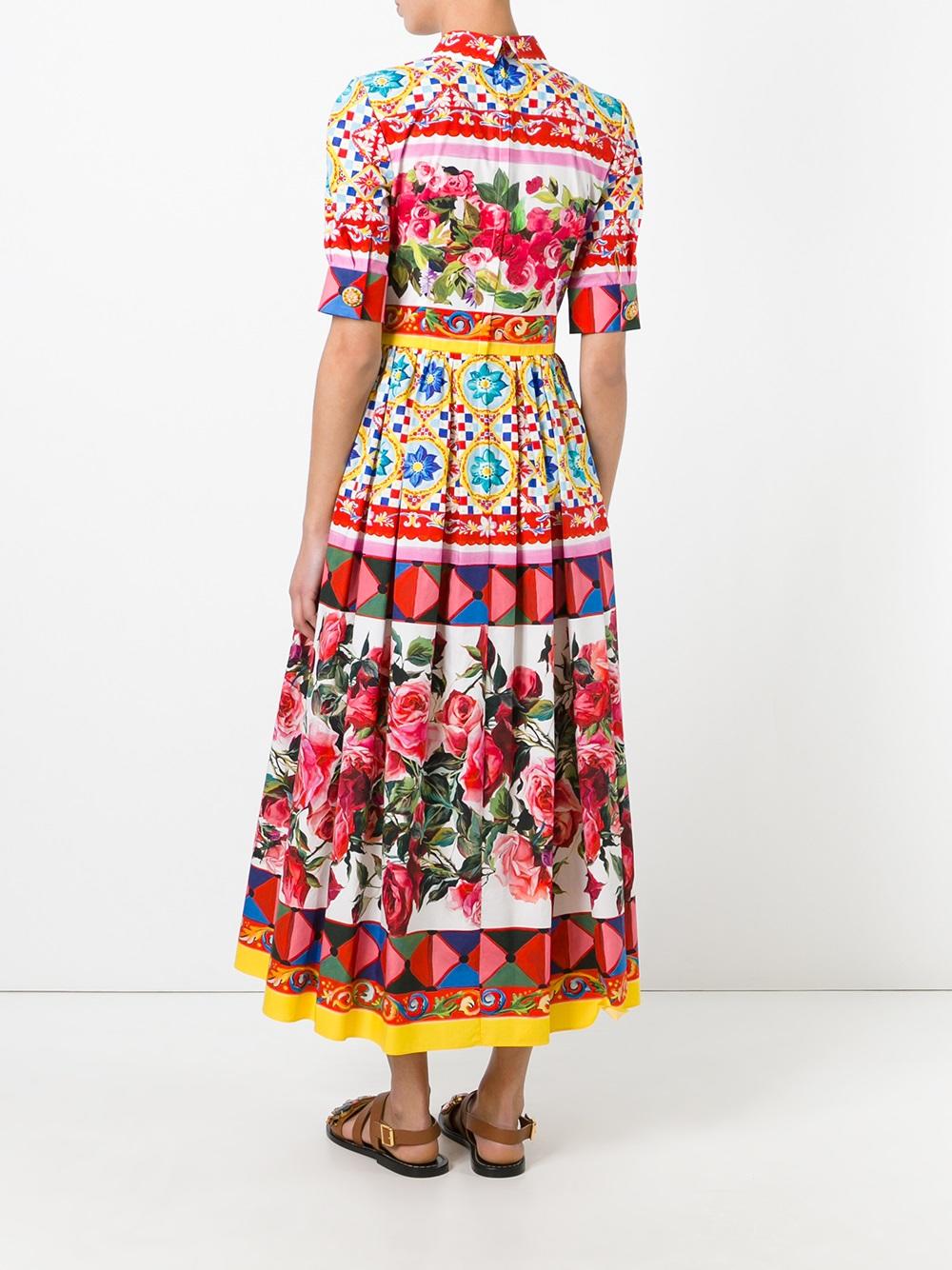 Mambo print shirt dress