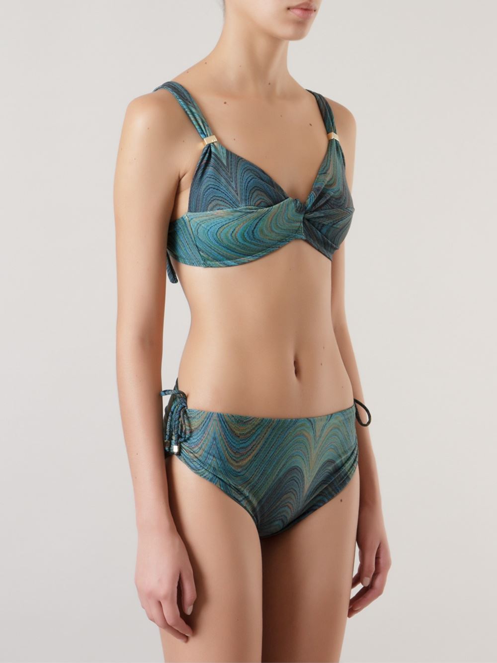 abstract print bikini set