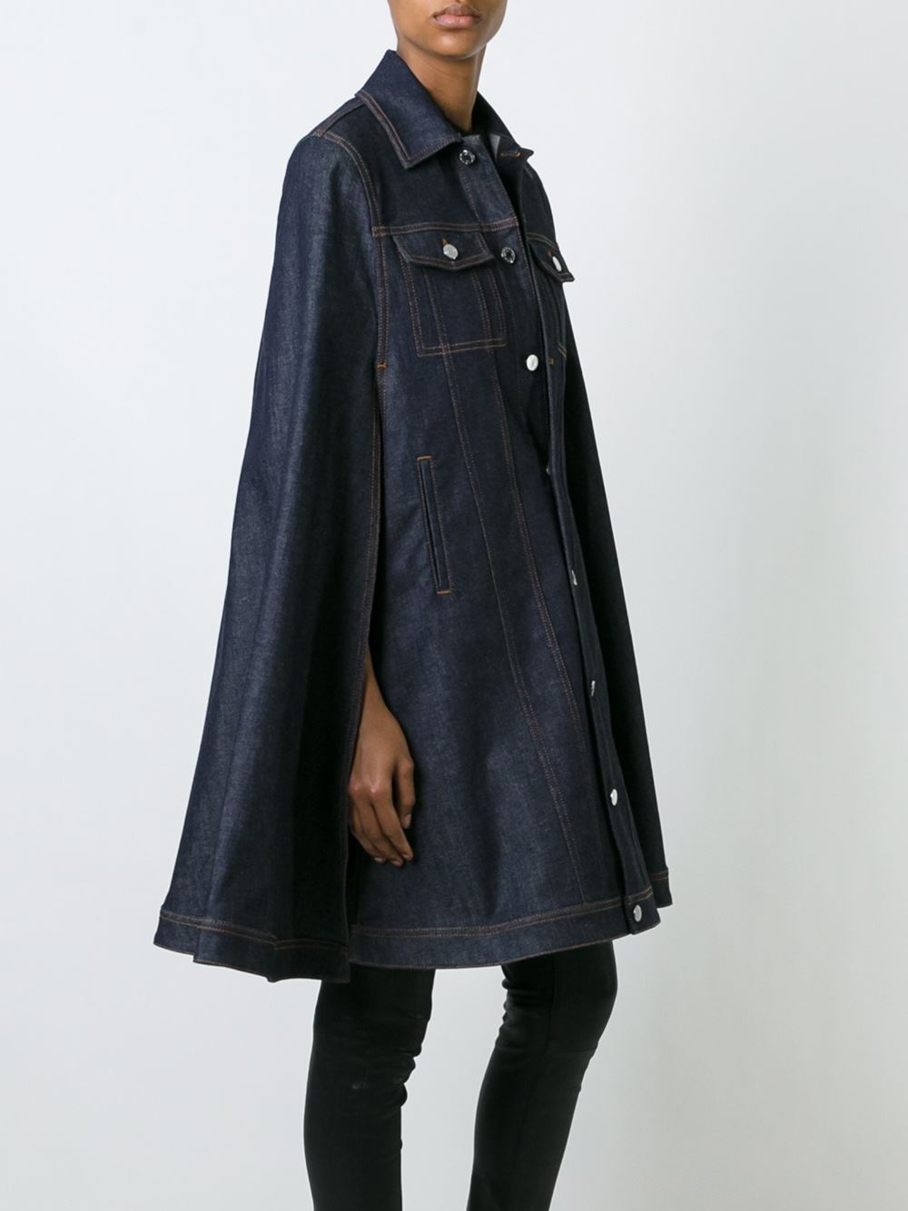 牛仔斗篷大衣