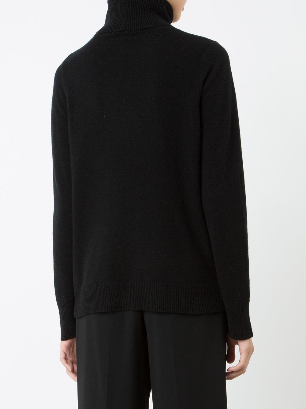 cut-off detailing turtleneck jumper