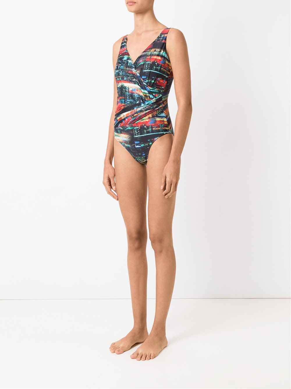 abstract print swimsuit