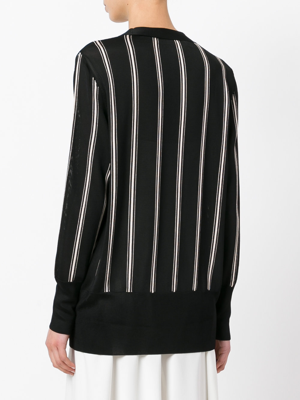 striped knitted cardigan