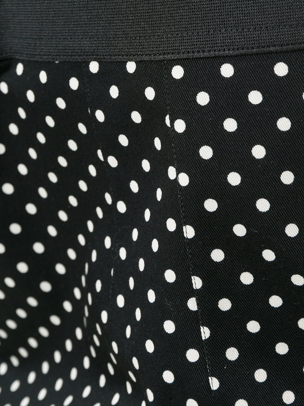 polka-dot frill hem pencil skirt