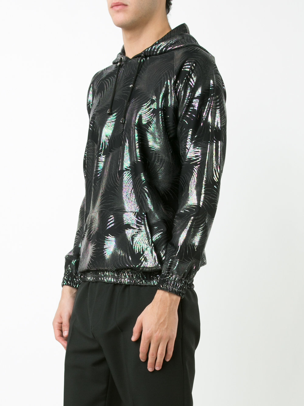 metallic palms hoodie