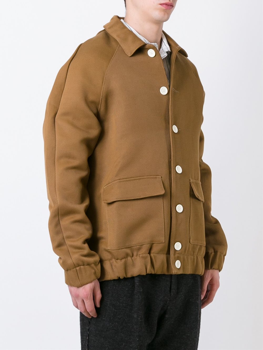 cutaway collar bomber jacket