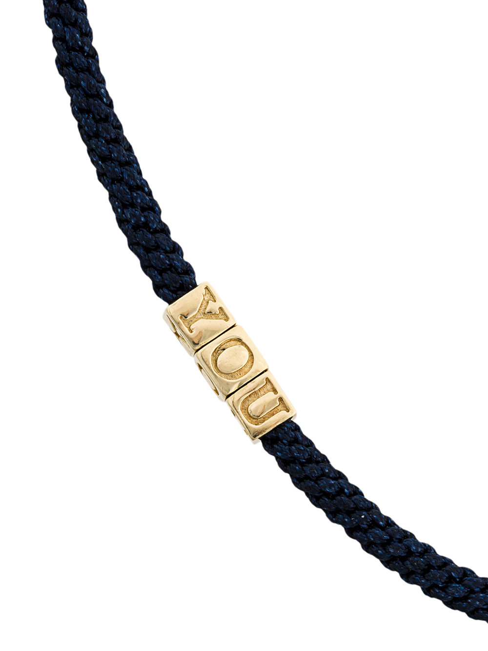 'Navy' bead and cord bracelet