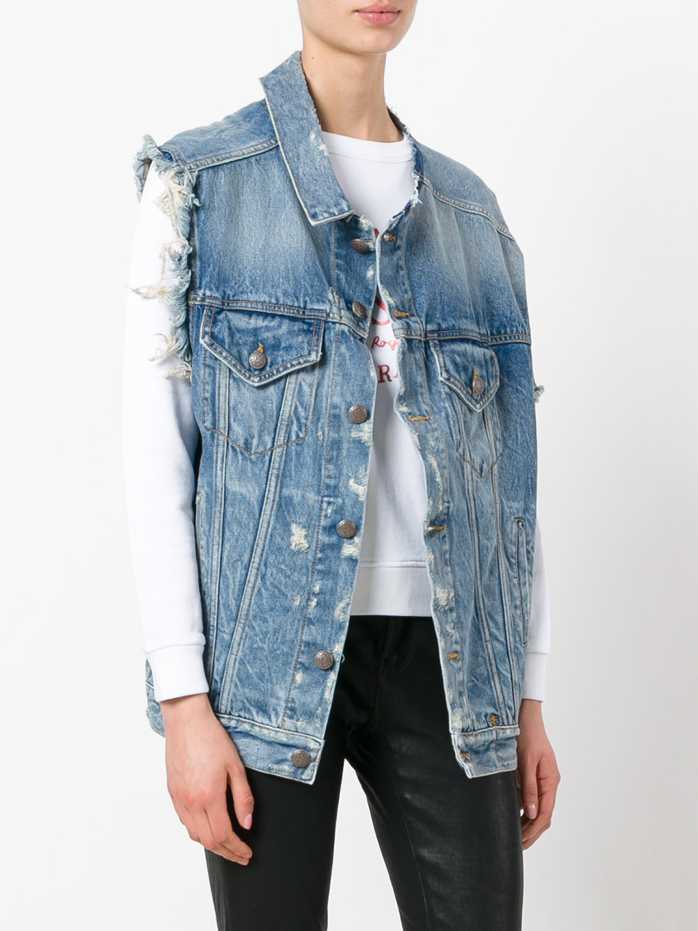 asymmetric denim jacket 