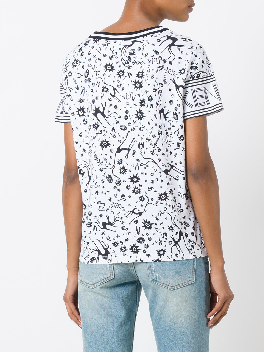 multi print T-shirt