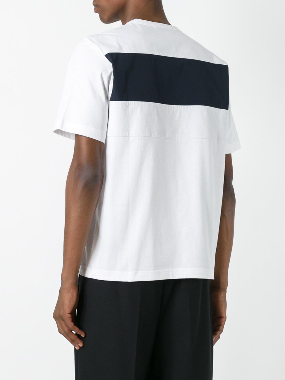 contrast panel T-shirt