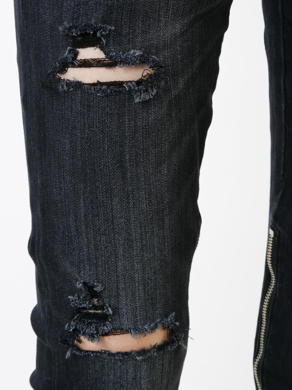 cropped distressed jeans 