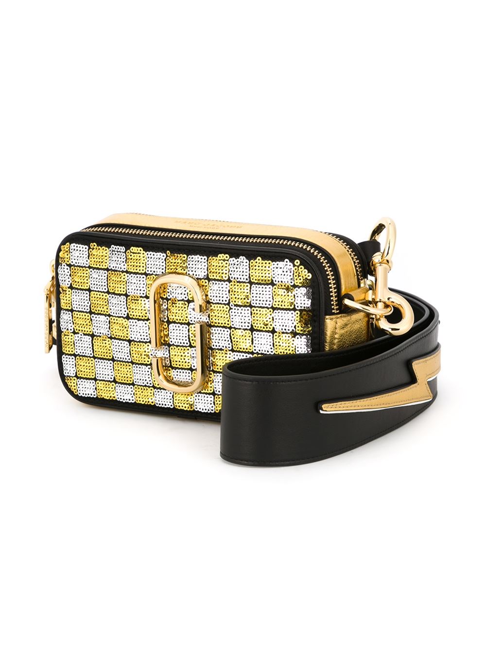 ‘Snapshot Sequins Checker'斜挎包