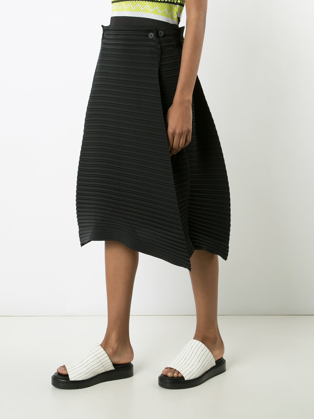 solid tribal pleated skirt 