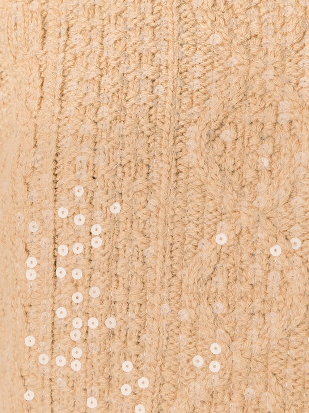 粗绞花针织亮片毛衣