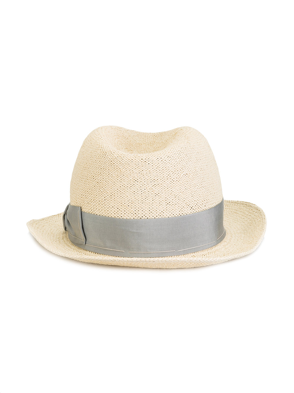 Grosgrain trim straw hat